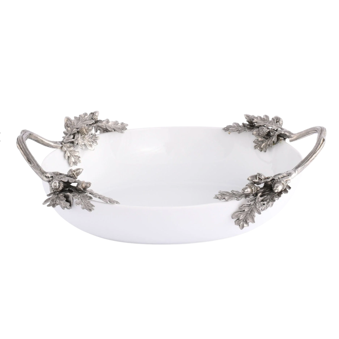 VAGABOND HOUSE Acorn And Oak Leaf Serving Bowl Default Title