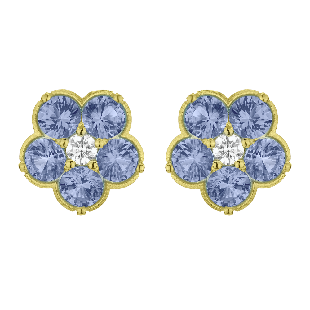 PAUL MORELLI 18K YELLOW GOLD WILD CHILD STUD EARRINGS