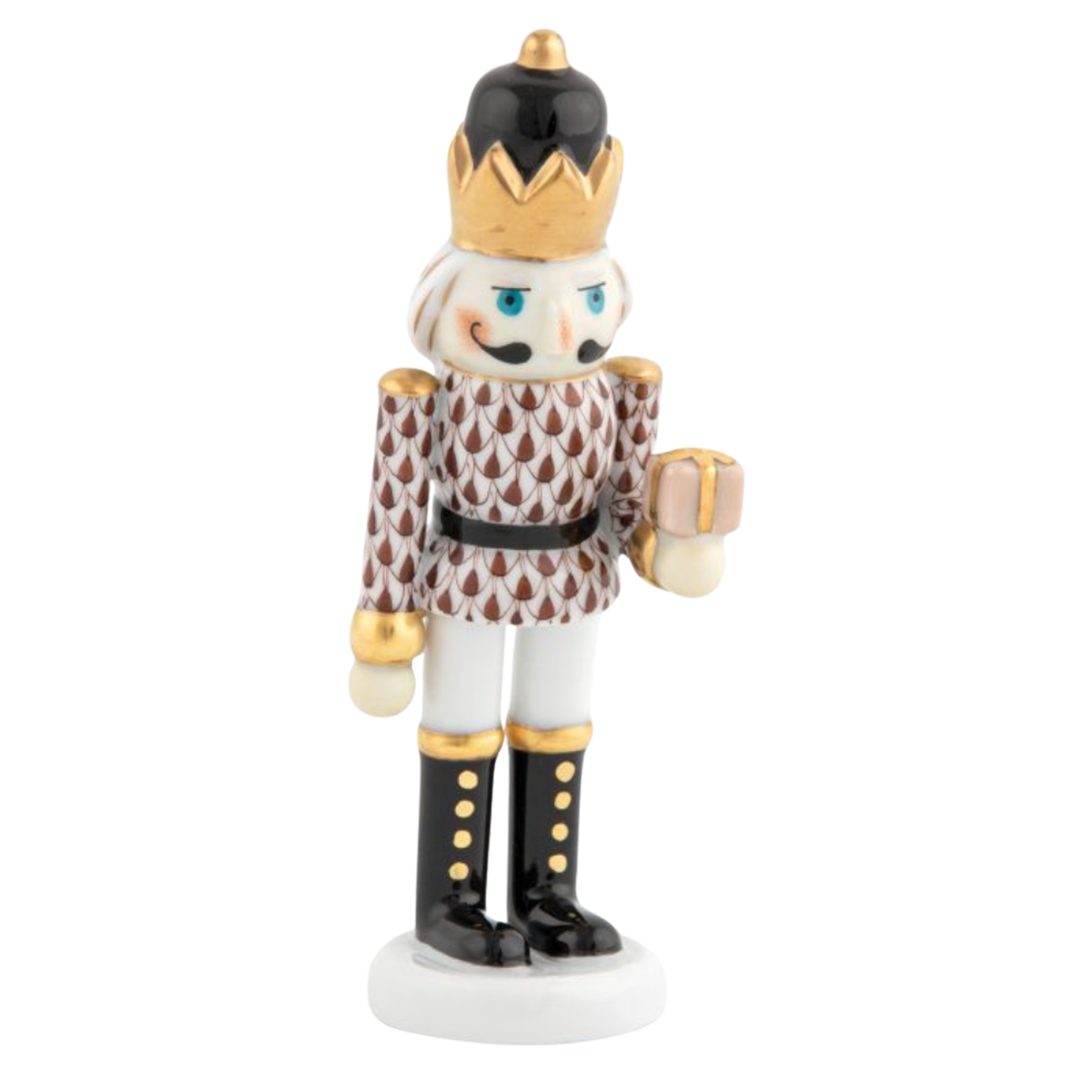 HEREND Nutcracker With Gift CHOCOLATE
