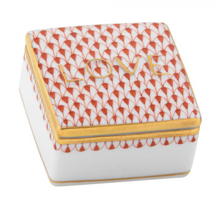 HEREND Love Box RUST