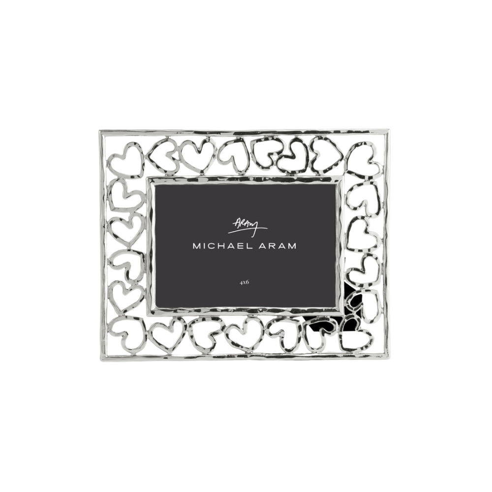 MICHAEL ARAM SILVER HEART FRAME SILVER / 4 X 6