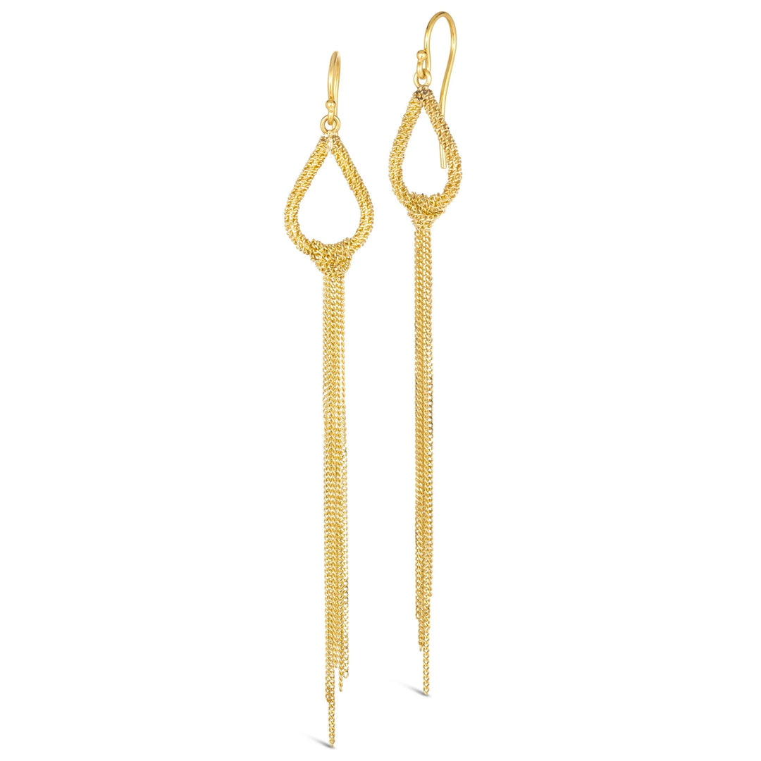 Stardust Cascade 18K Yellow Gold Earrings