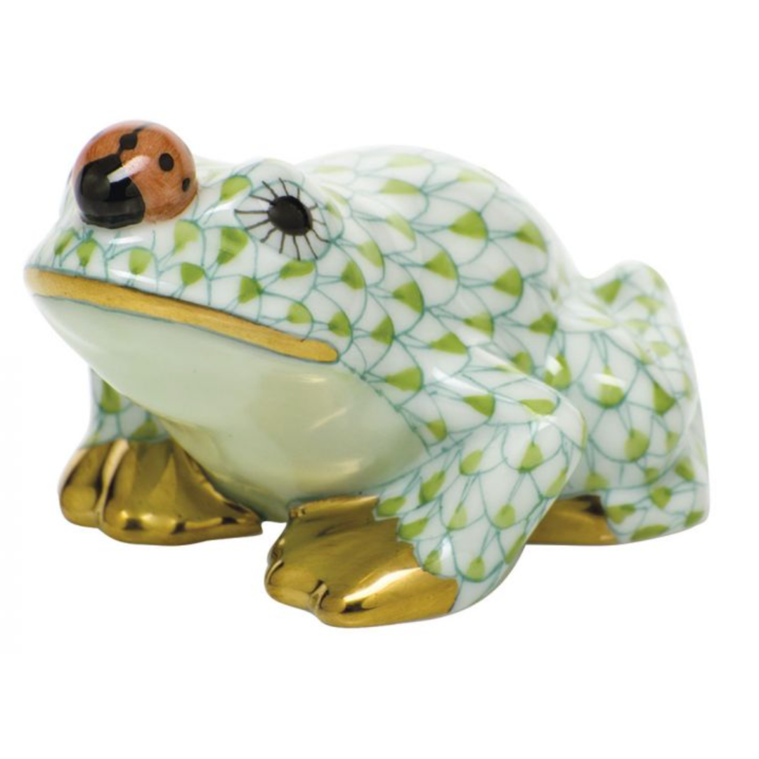 HEREND Frog With Ladybug KEYLIME