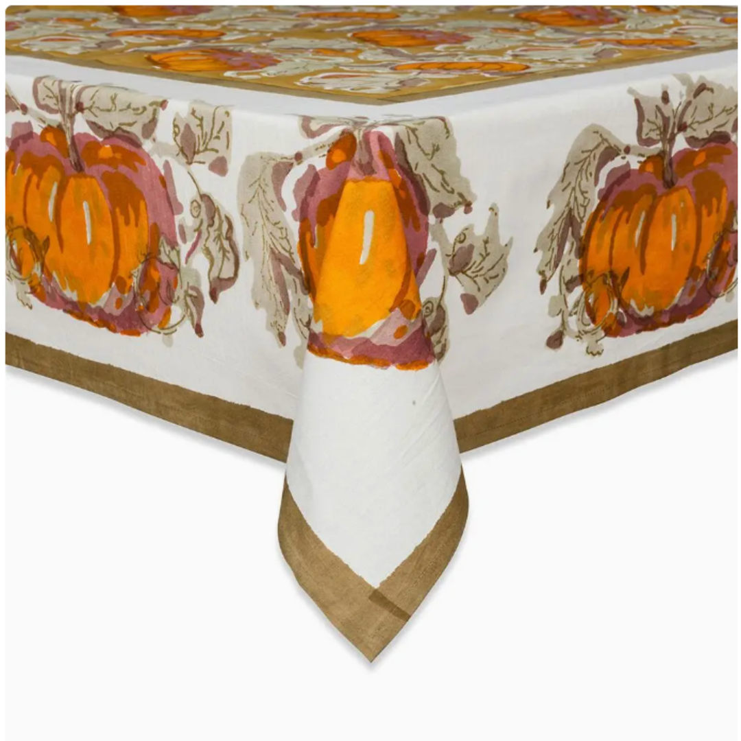 COULEUR NATURE Pumpkin & Orange Square 71" Tablecloth Default Title