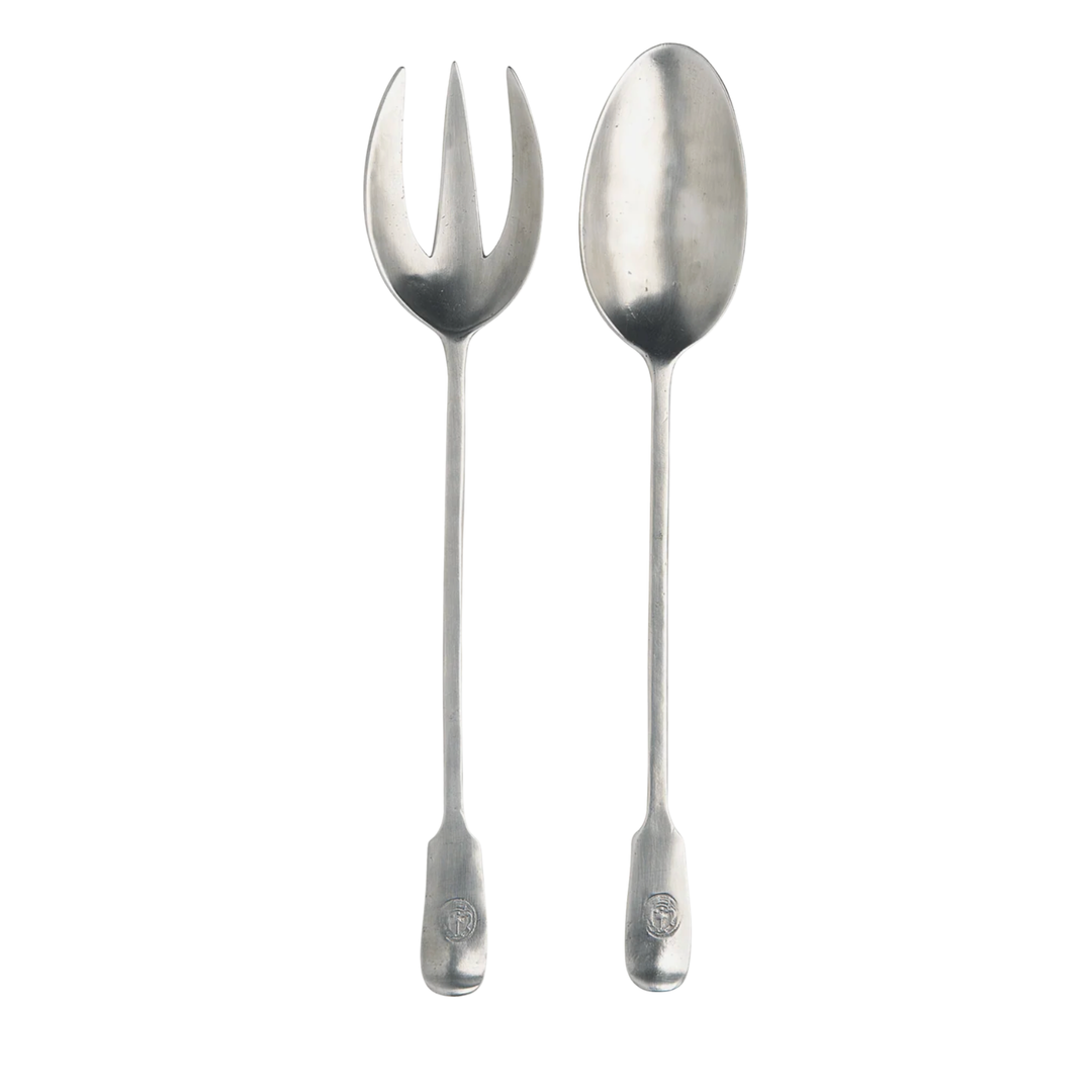 Antique Serving Fork & Spoon Set