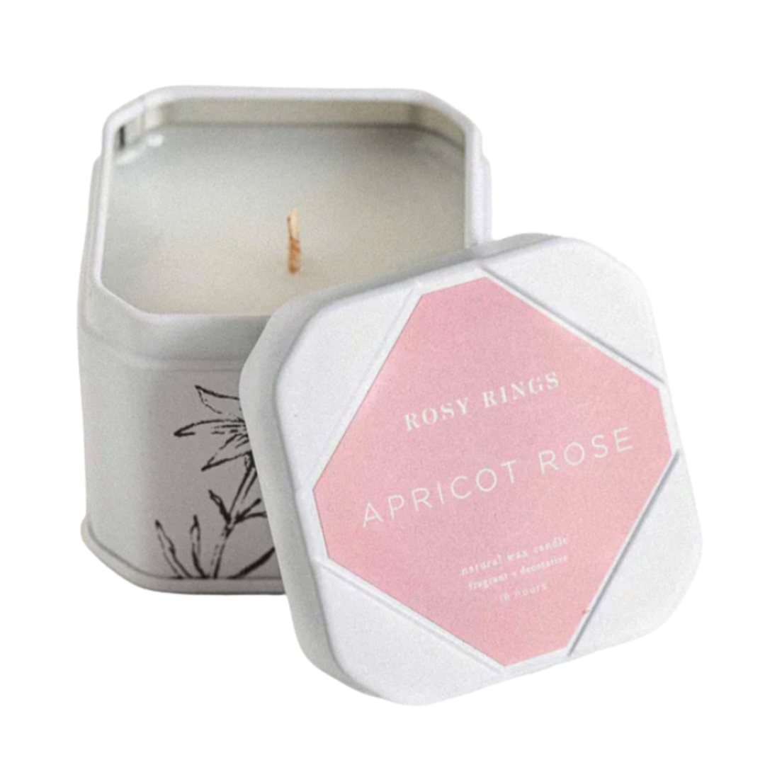 ROSY RINGS Apricot Rose Travel Tin Candle Default Title