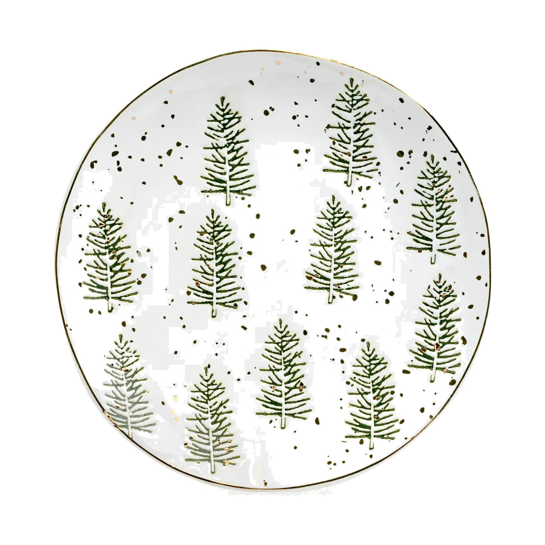 GRACE TEAWARE Snowy Pine Trees Salad Plate Default Title