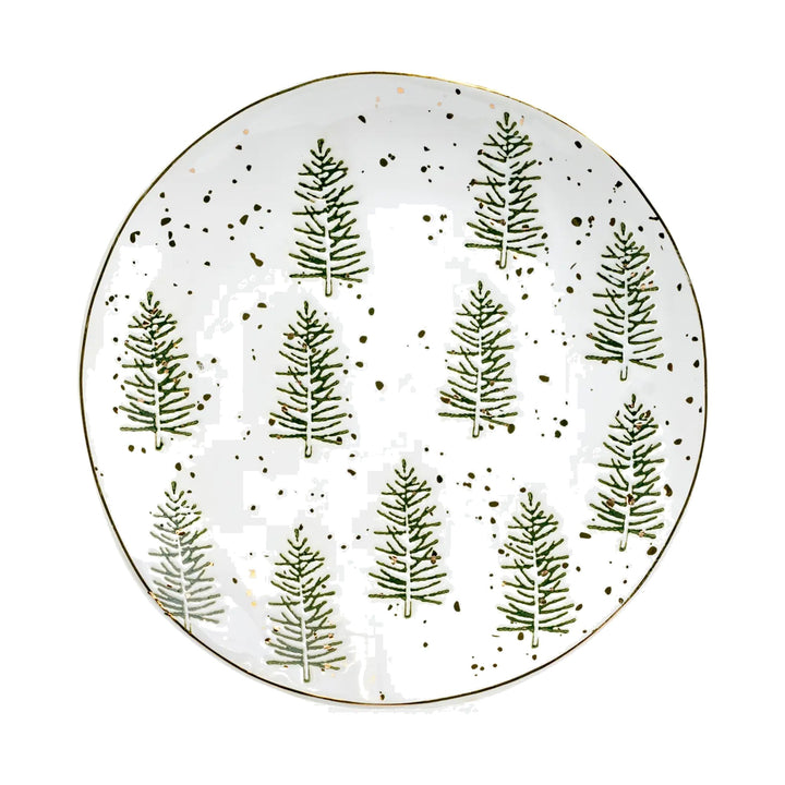 GRACE TEAWARE Snowy Pine Trees Salad Plate Default Title