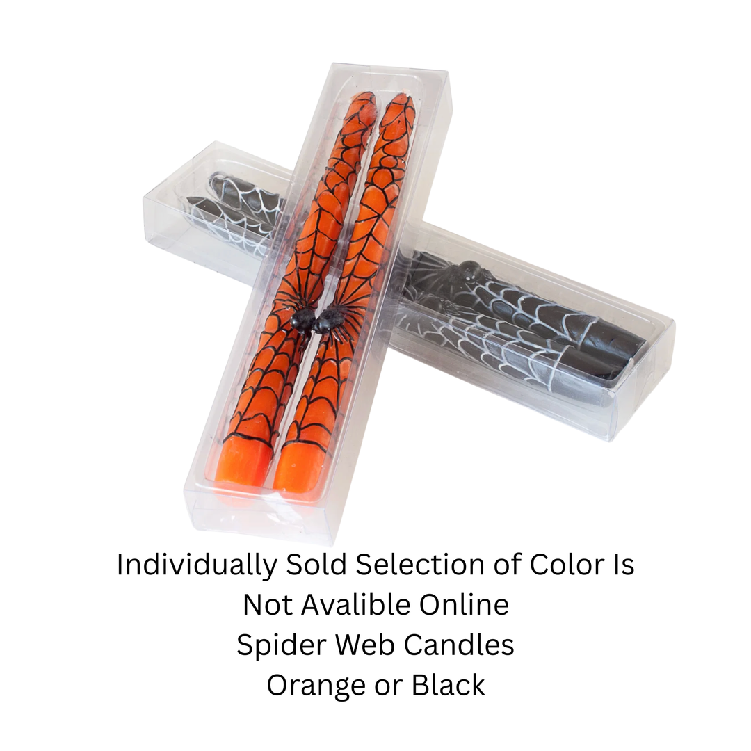 Halloween Spider Taper Candlestick Set of 2