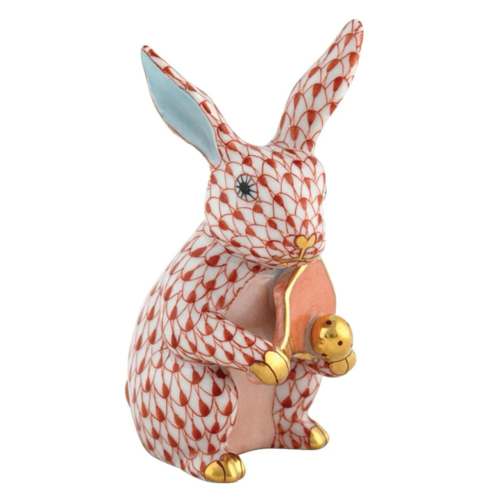 HEREND Pickle Ball Bunny RUST