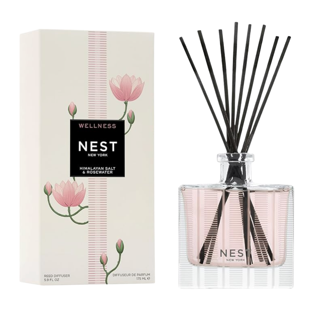 NEST Decorative Himalayan Salt And Rosewater Reed Diffuser