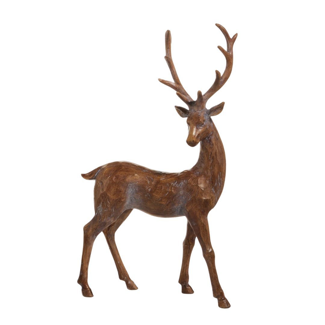 RAZ IMPORTS RAZ WOOD LOOK DEER STANDING Default Title