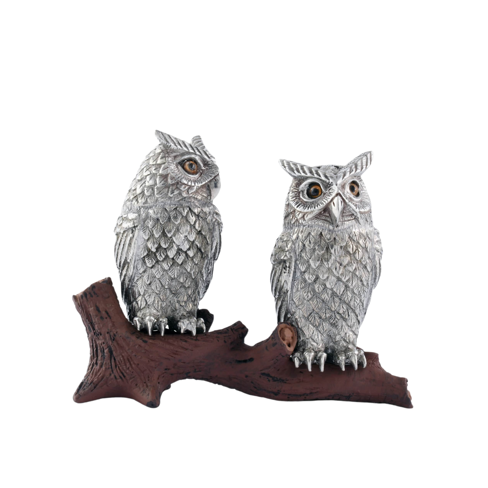VAGABOND HOUSE Owls On A Log Salt And Pepper Shaker Set Default Title