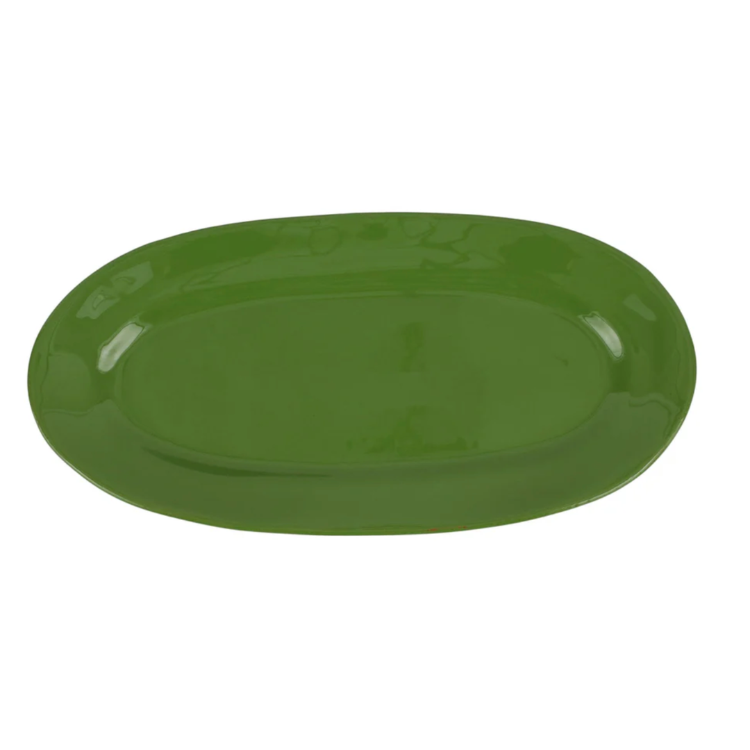 VIETRI Cucina Fresca Sage Narrow Oval Platter