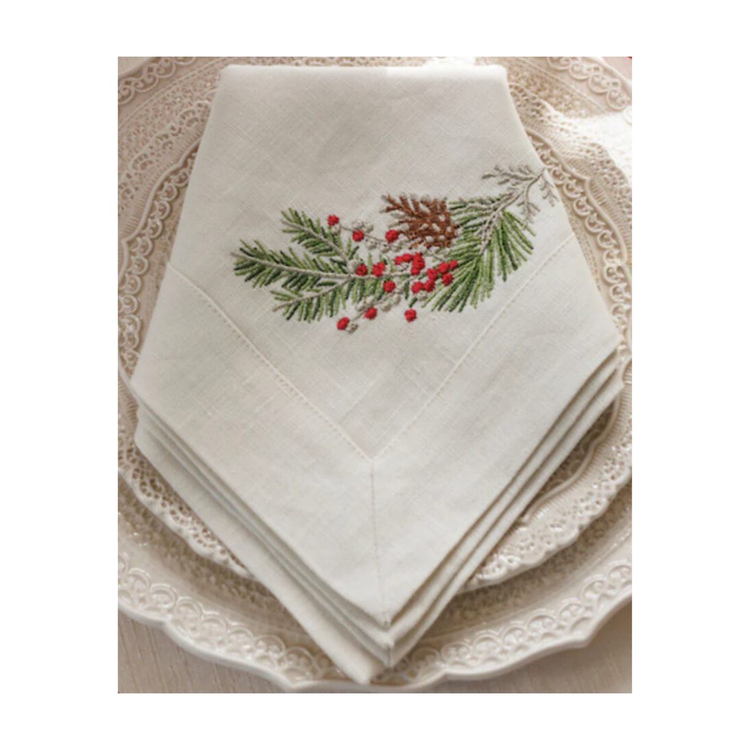 ARTE ITALICA Sprig Cream Dinner Napkin Default Title