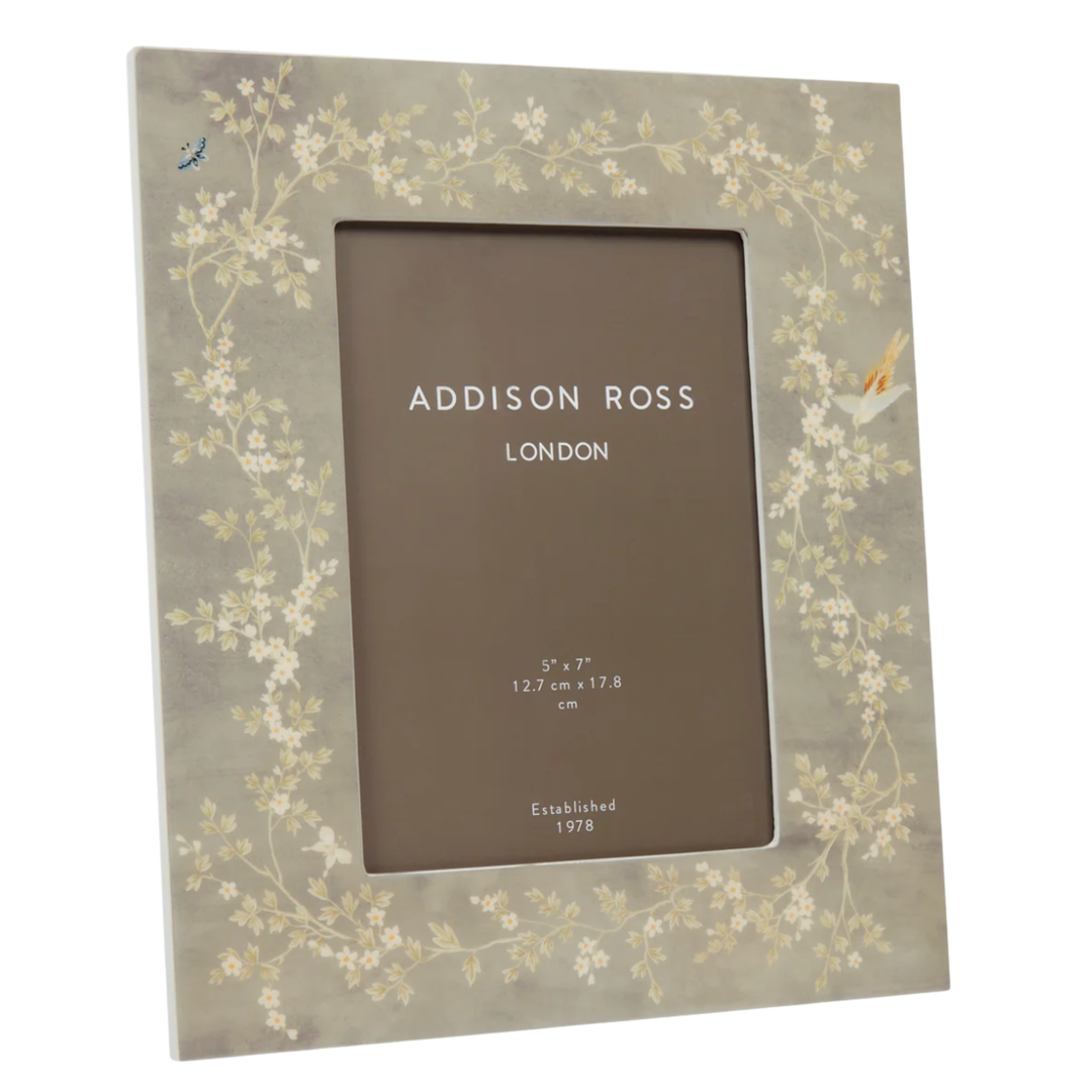 ADDISON ROSS Grey Chinoserie Frame 5" X 7"