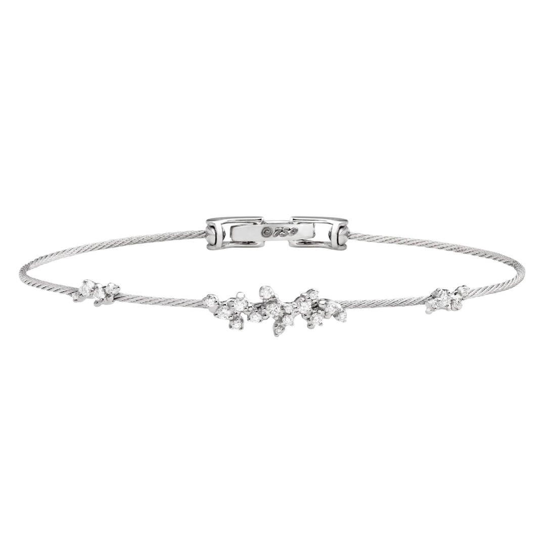 PAUL MORELLI Confetti Single Wire White Gold Bracelet With Diamonds Default Title
