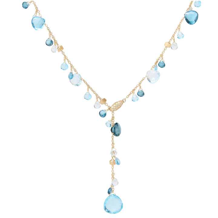 MARCO BICEGO Paradise 18K Yellow Gold Mixed Topaz Lariat Necklace