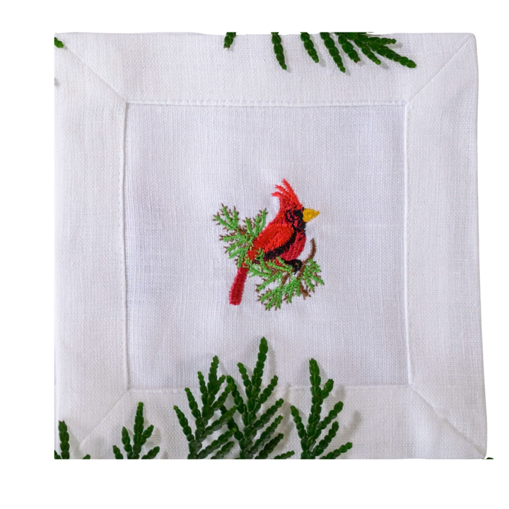 ARTE ITALICA Cardinal Linen Cocktail Napkin