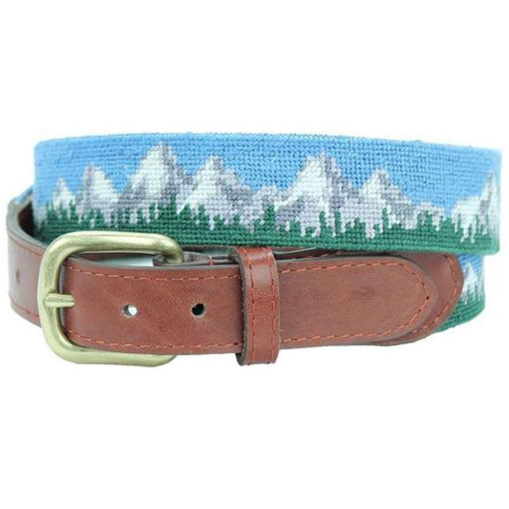 SMATHERS & BRANSON TETONS NEEDLEPOINT BELT SZ 42