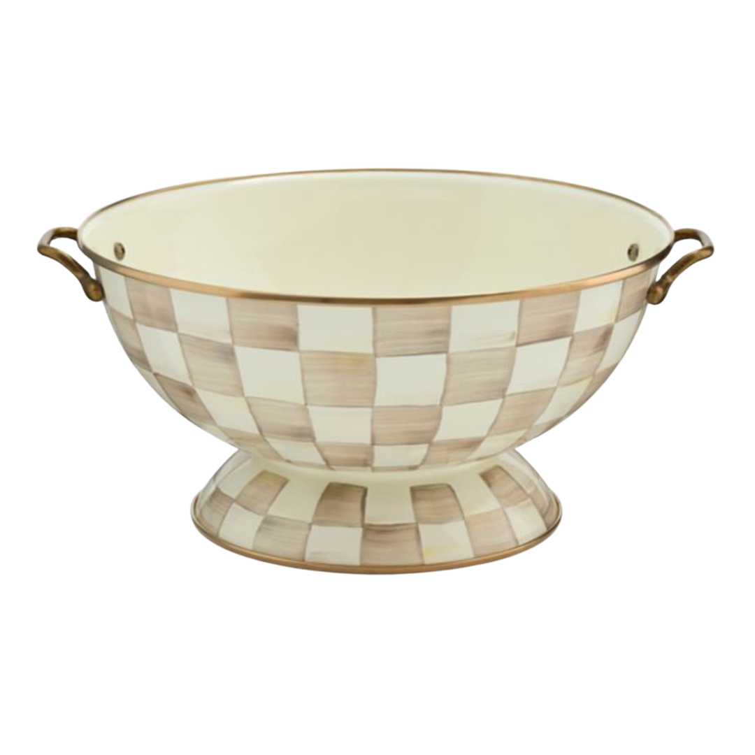 MACKENZIE CHILDS Mocha Check Everything Bowl