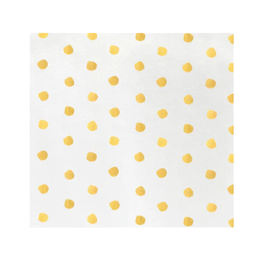 VIETRI Papersoft Napkins Yellow Dot Cocktail Napkins
