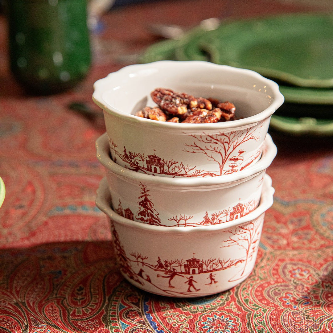 Country Estate Winter Frolic Ruby Ramekin