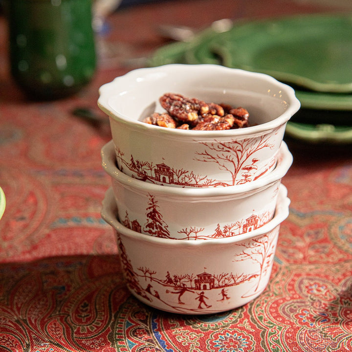 Country Estate Winter Frolic Ruby Ramekin