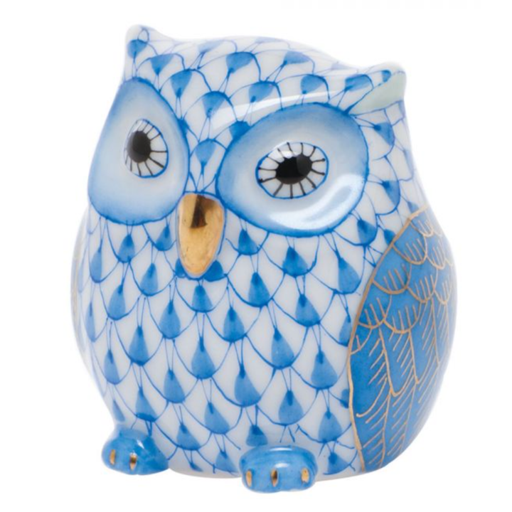 HEREND Owlet BLUE