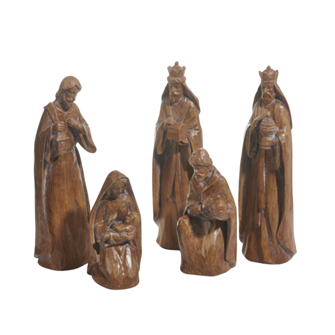 RAZ IMPORTS Copper Nativity With Holy Family And Magi Default Title