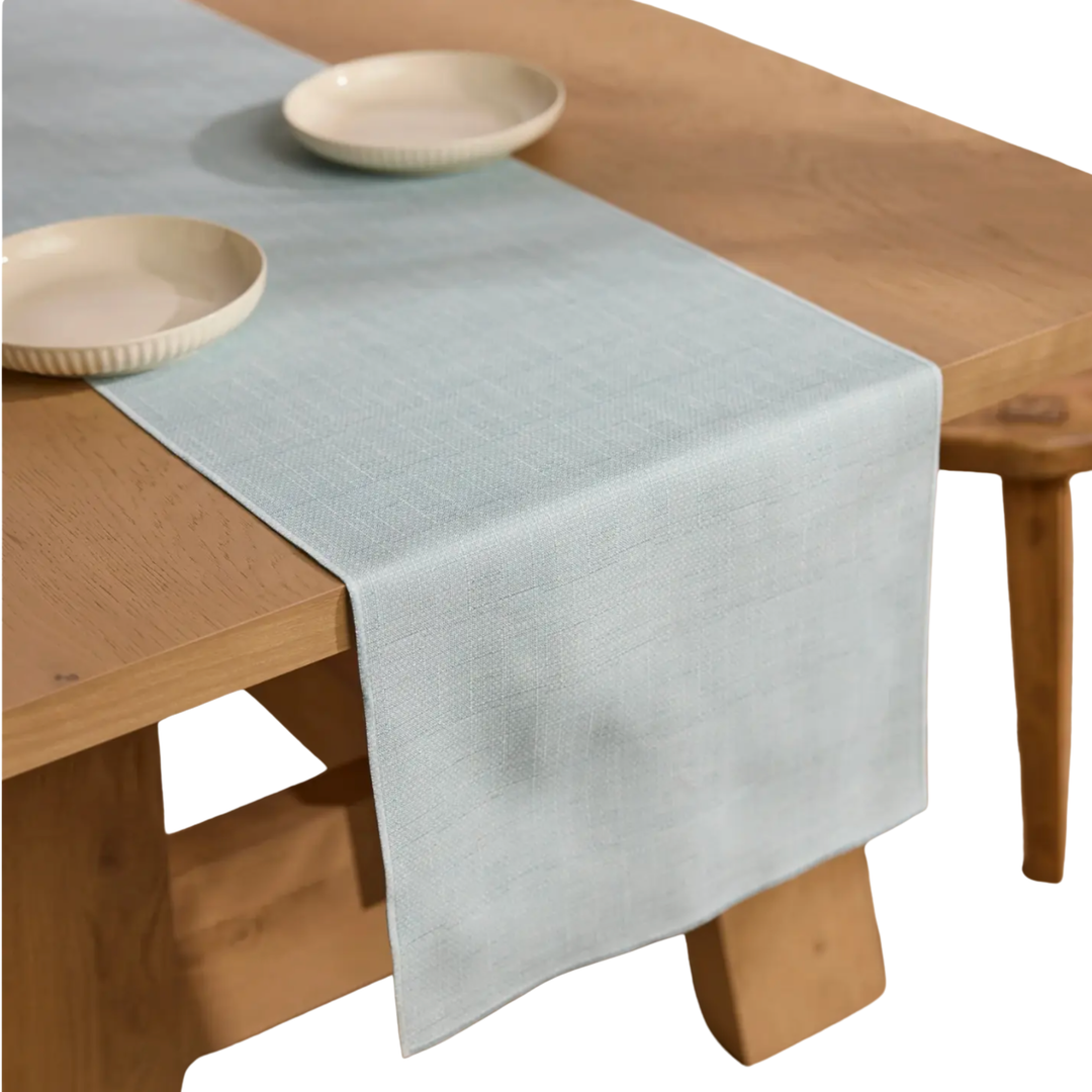 GEOMETRY Chambray Light Blue Table Runner Default Title