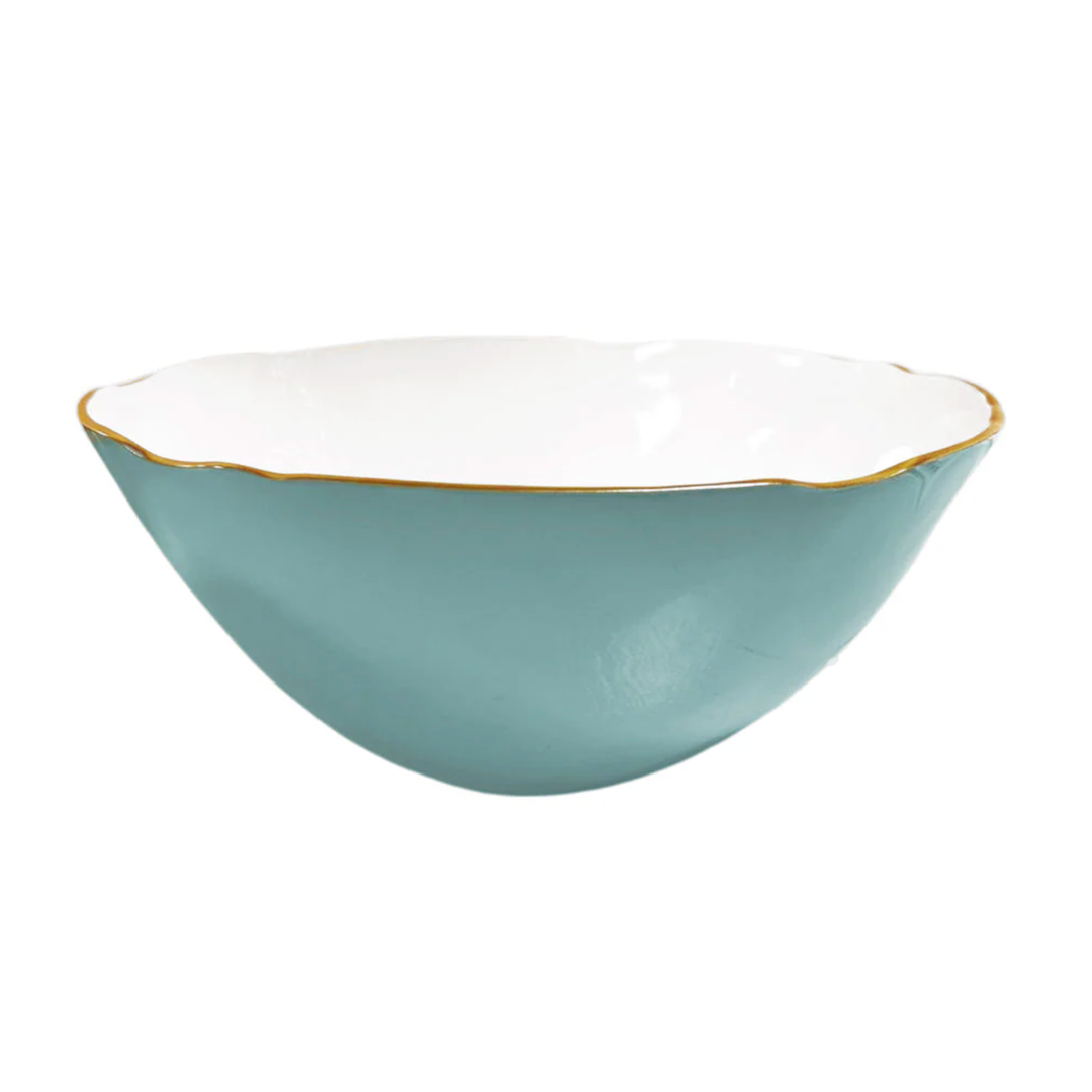 BEATRIZ BALL Encanto Turquoise And White Demeter Large Bowl