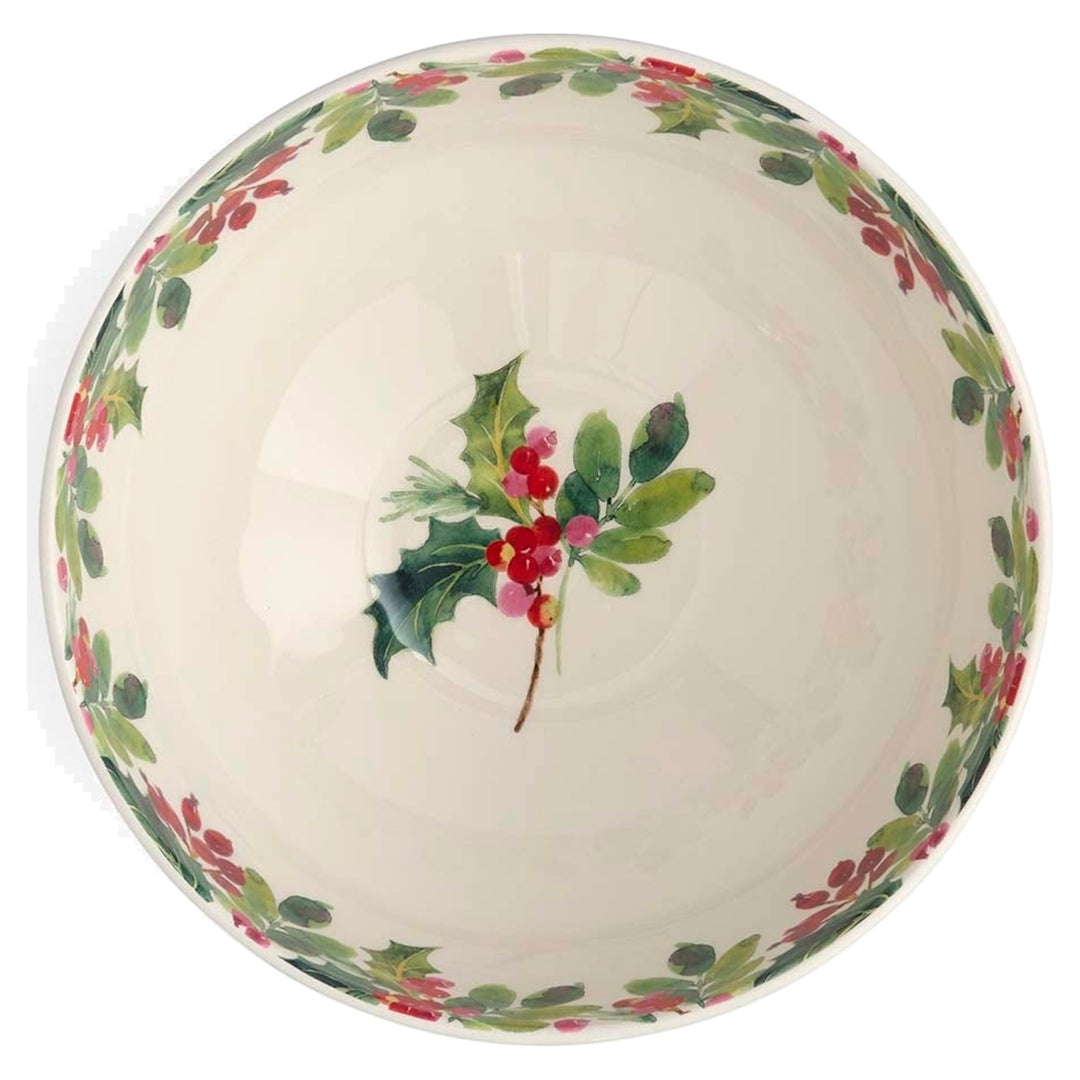 PORTMEIRION Botanic Garden Christmas Holly Salad Bowl