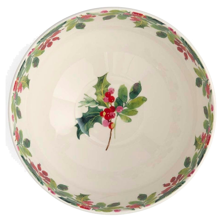 PORTMEIRION Botanic Garden Christmas Holly Salad Bowl