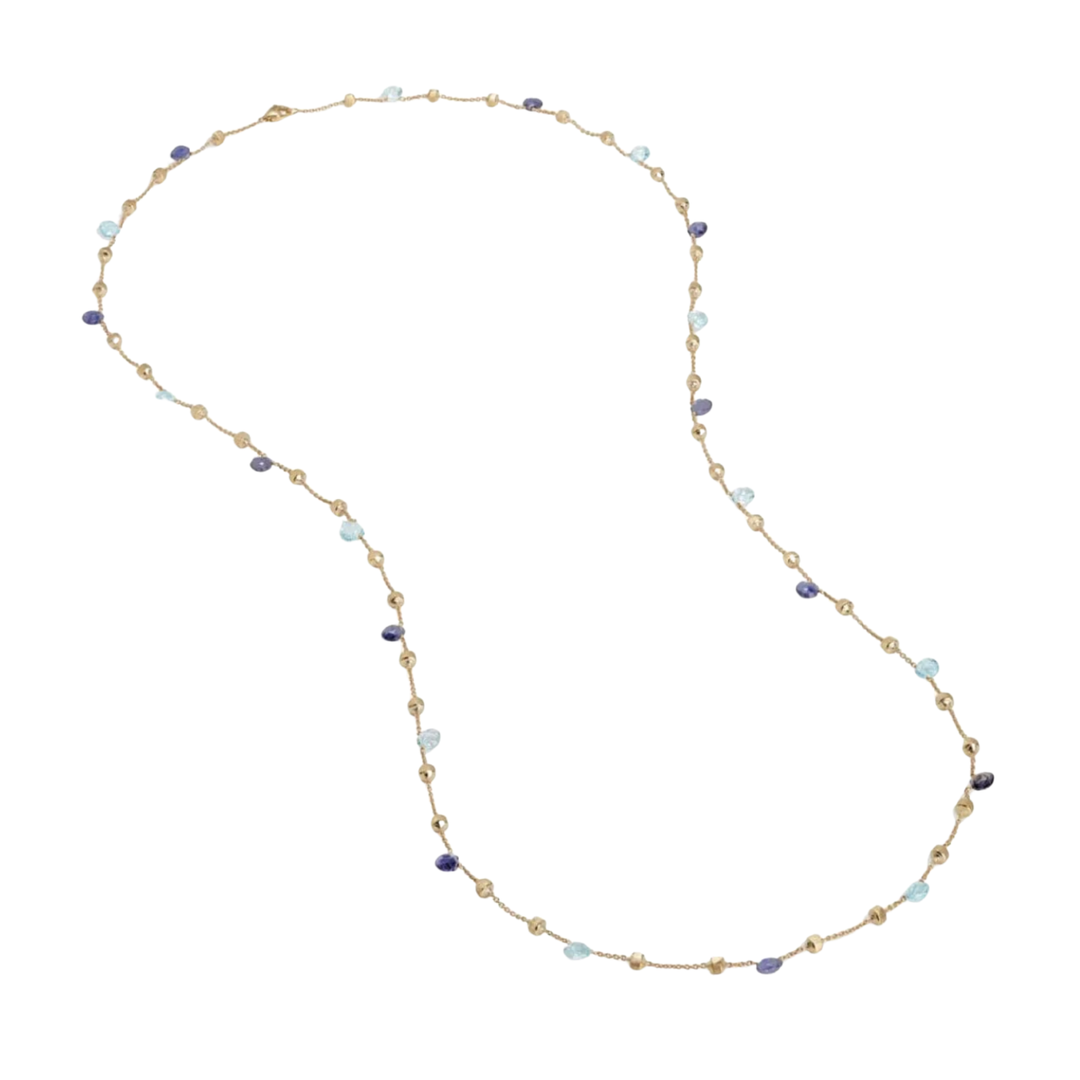 MARCO BICEGO Paradise Iolite And Topaz Bead 18K Yellow Gold Necklace Default Title