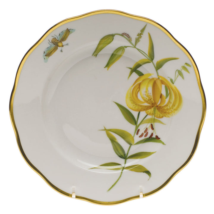 HEREND Texas Blue Bonnet American Wildflower Salad Plate