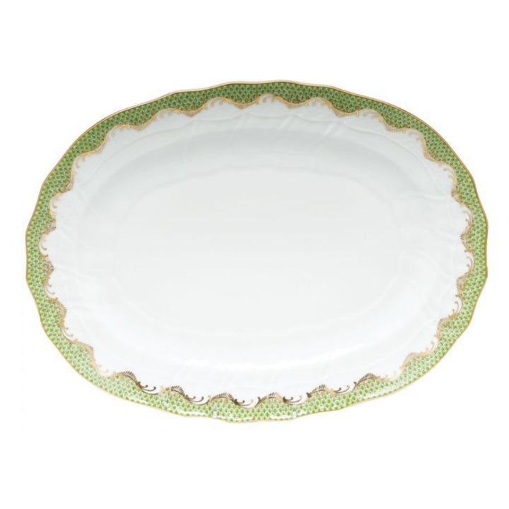 HEREND Fish Scale Evergreen Platter