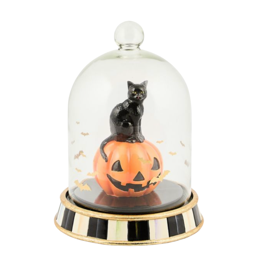 MACKENZIE CHILDS Halloween Black Cat Cloche