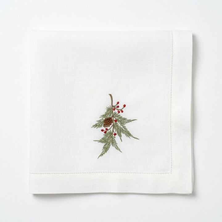 ARTE ITALICA Natale Pine Large Linen Napkin Default Title