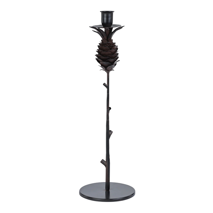 ZODAX Pinecone Wrought Iron Tall Candleholder Default Title