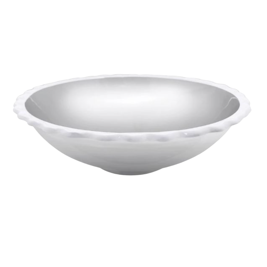 MARIPOSA Whte Wavy Serving Bowl Default Title