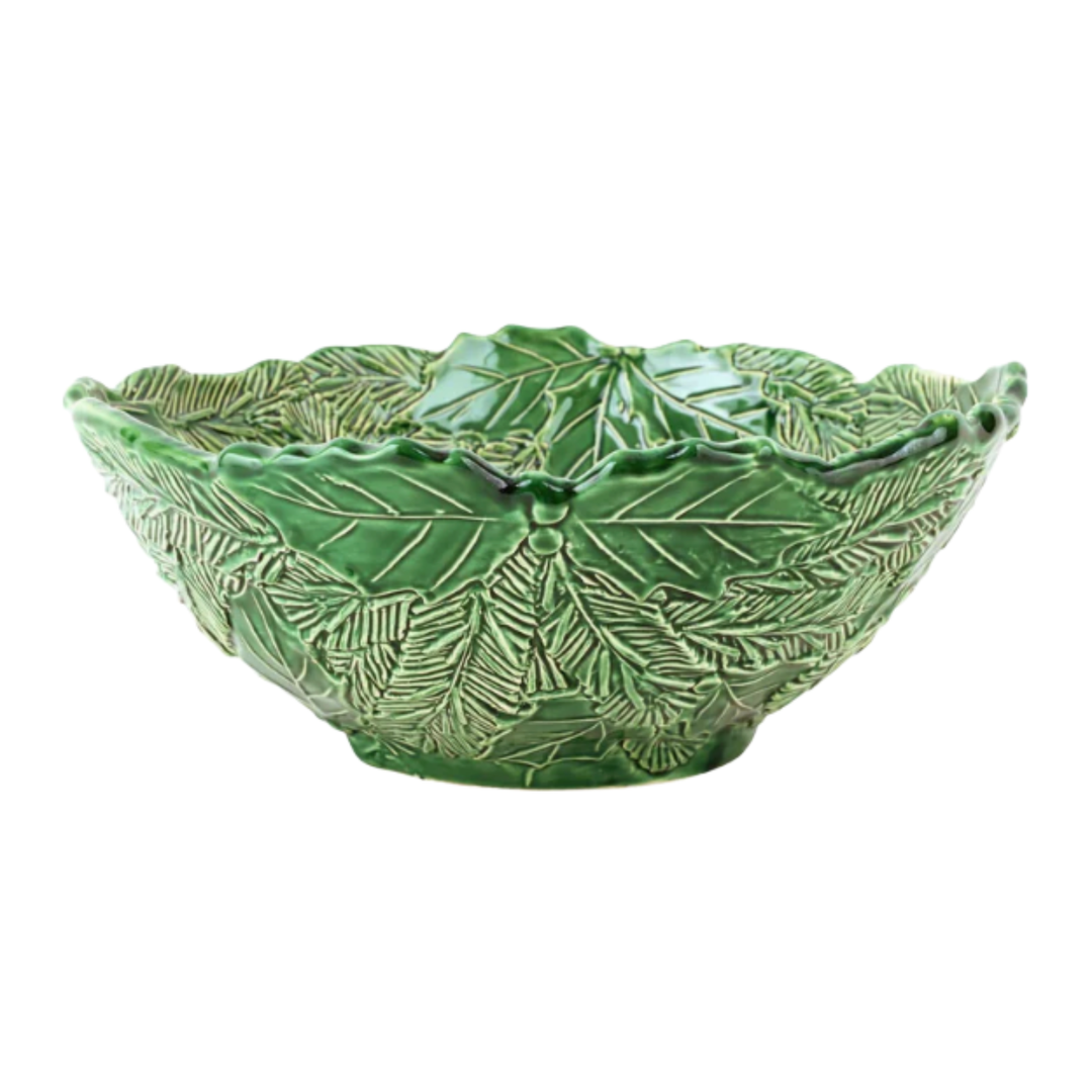 VIETRI Lastra Holiday Green Figural Medium Bowl Default Title