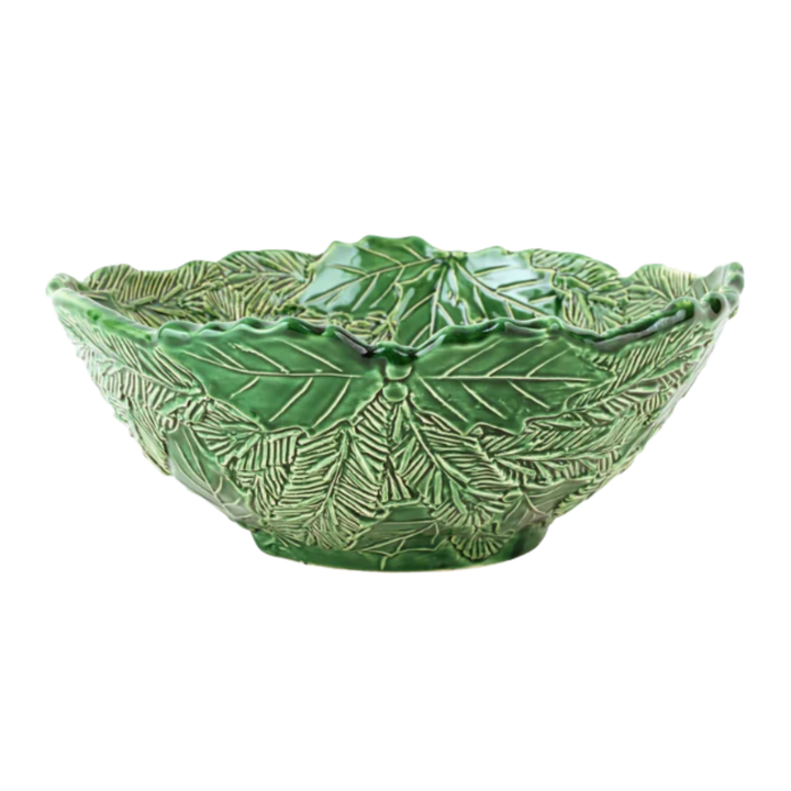 VIETRI Lastra Holiday Green Figural Medium Bowl Default Title