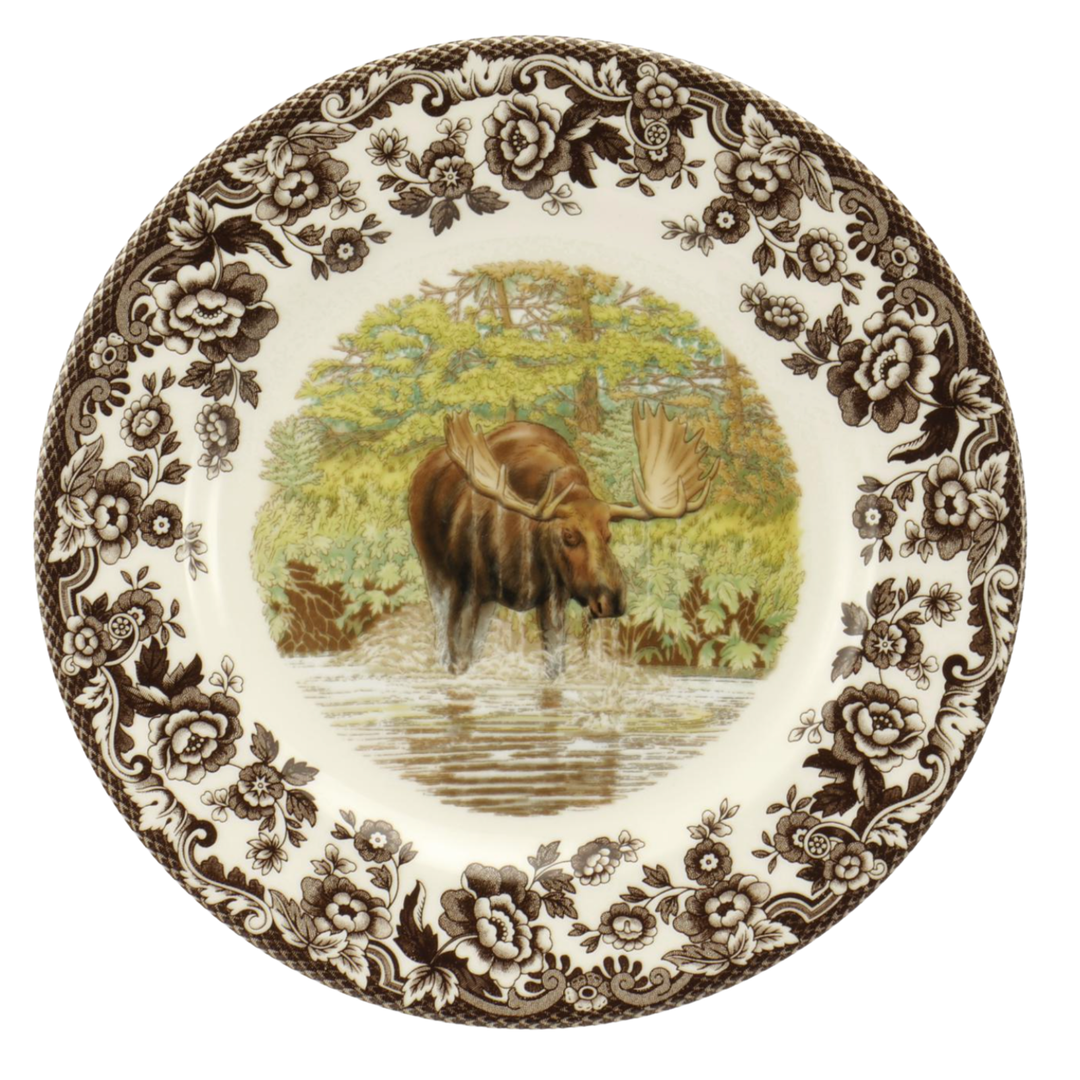 SPODE Woodland Moose Salad Plate