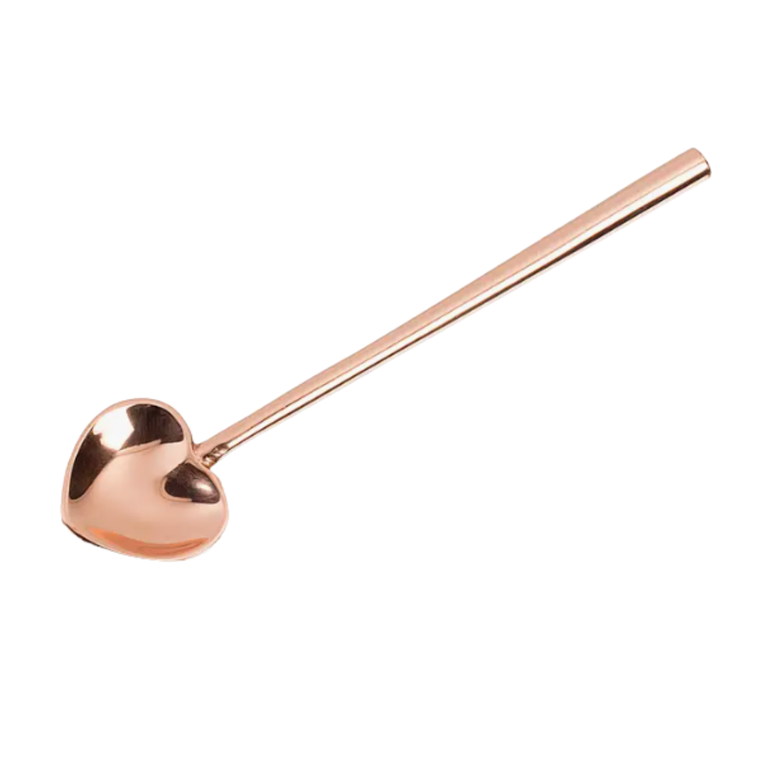 ABBOTT ABBOTT HEART ROSE GOLD SPOON SILVER 5.5" Default Title