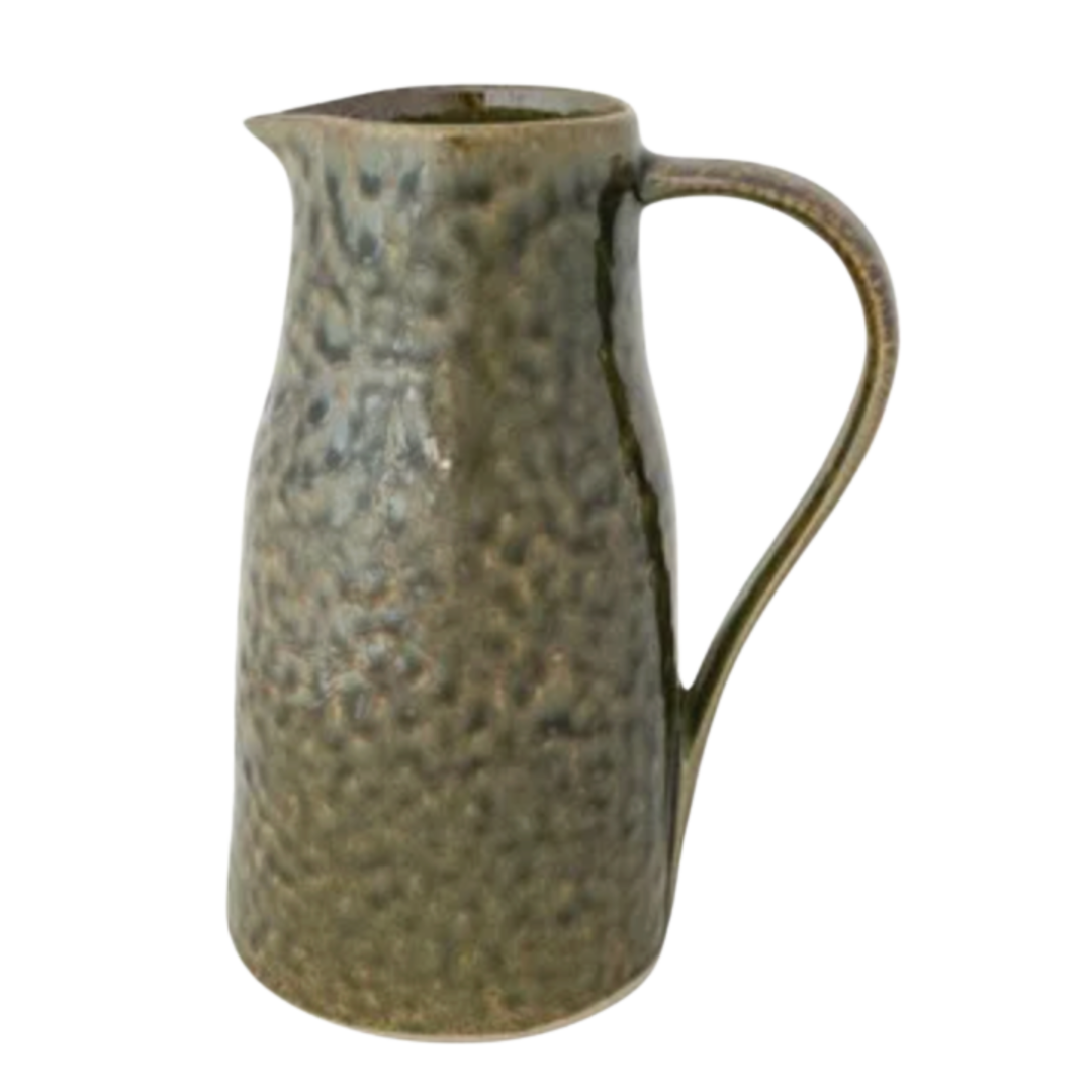 CREATIVE CO-OP Stoneware Green Pitcher Default Title