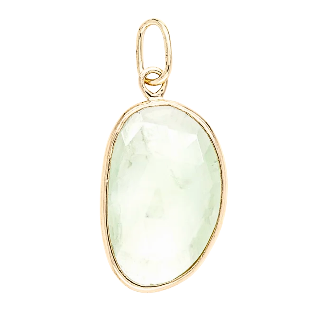 18K Yellow Gold Limited Edition Bezel Prehnite Charm