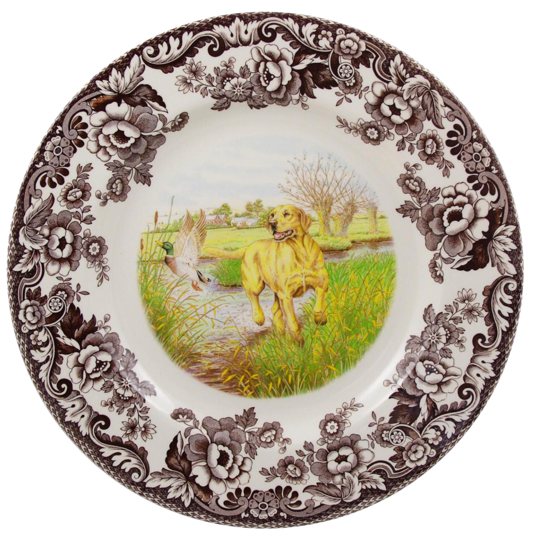 SPODE Woodland Yellow Lab Dinner Plate Default Title