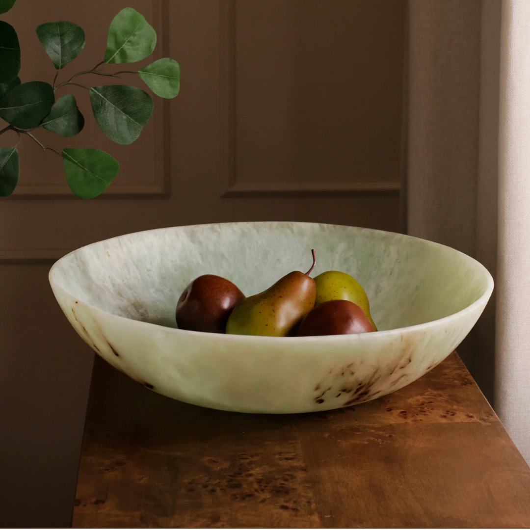 BEATRIZ BALL Giada Centerpiece Jade Swirl Serving Bowl