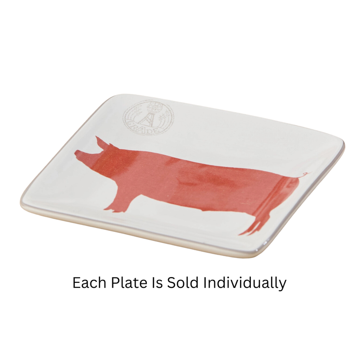 CERTIFIED INTERNATIONAL Pig Individually Sold Vintage Farm Canape Plates